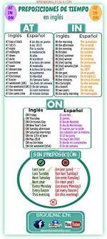 Preposiciones De Tiempo English Lessons English Help English Phrases