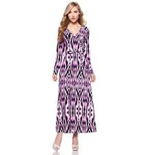 Twiggy London Ikat Printed Faux Wrap Maxi Dress At Hsn Com Maxi Wrap Dress Love Fashion Dresses