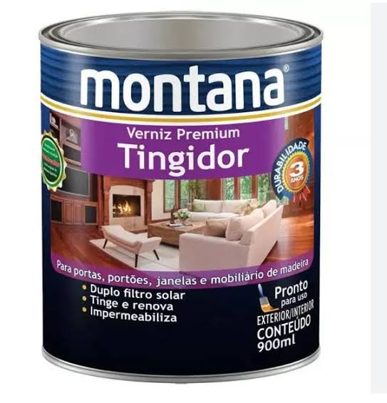 Verniz Tingidor Castanho Brilho 0,9 L Montana Química