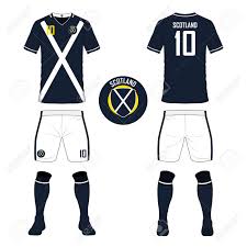 The scotland national football team (scottish gaelic: Ensemble De Maillot De Foot Ou Un Kit De Football Modele Pour L Ecosse Equipe Nationale De Football Avant Et Uniforme Vue De Dos De Football Shirt Sport Maquette Vector Illustration Clip Art