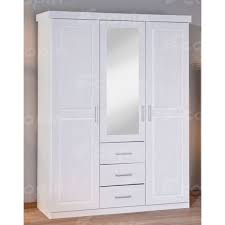 Acheter une armoire 3 portes qui se marie parfaitement avec votre intérieur. Armoire 3 Portes 1 Miroir En Pin Blanchi