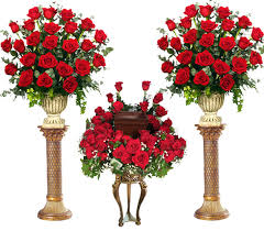 Rose bud flowers can design tasteful and memorable flowers for a funeral or service as well as sympathy flowers for the home. Delivery Rose Urn 3 Piece Flower Package To Philippines