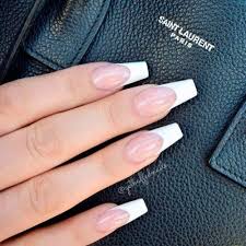Coffin nails range from short to long in length, are tapered at the ends, and are squared off (like a coffin). 43 Stunning White Coffin Nails Designs Glamivibe