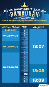 Resep 'menu buka puasa' paling teruji. Jadwal Imsak Dan Buka Puasa Di Tanjungpinang Selama Ramadhan 1440 H
