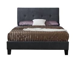 Featuring a pale grey upholstery and 51 in. Emerald Home Harper Charcoal Gray Upholstered Bed With Tufted Padded Headboard And Platform Style Base Queen Walmart Com Walmart Com