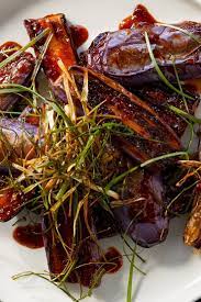 Gochujang Glazed Eggplant With Fried Scallions Recipe Recipe Recipes Scallions Recipes Nyt Cooking