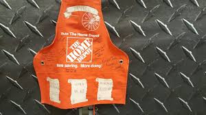I Made This For The Cashier Of The Month Home Depot Apron Diy Projects Home Improvement Apron