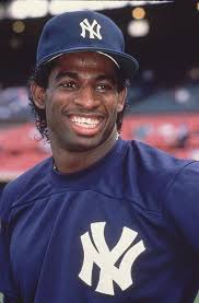 Deion Sanders Newyork Yankees Primetime Mlb Baseball Twosportstar Yankees Baseball Baseball Players New York Yankees