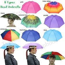 8 Types Head Umbrella Anti Rain Fishing Anti Sun Umbrella Hat Adults Supplies Wish