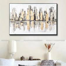 Sleeping girl, bedroom painting, oil on canvas. Knife Canvas Oil Paintings Abstract City Scenery Art Gold Abstract Paintings Home Decor Handmade Wall Oil Painting For Bedroom Buy At The Price Of 16 32 In Aliexpress Com Imall Com
