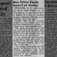 Death of race car driver Glenn Wagner