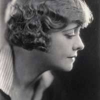 Grace Valentine W1, actress. Black and white portrait photograph