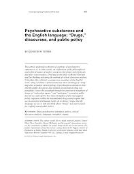 The drug tariff is a perfect example of a system that does not need to be reinvented locally. Pdf Psychoactive Substances And The English Language Drugs Discourses And Public Policy