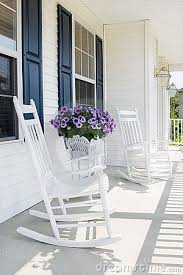 Front Porch With Classic White Rocking Chairs Rocking Chair Porch White Rocking Chairs Front Porch Furniture