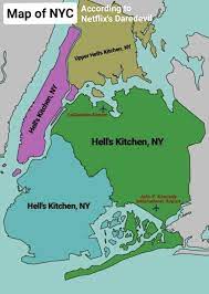 Walking through the hell's kitchen neighborhood in manhattan, it's easy to forget the historical significance of this area. Map Of New York From Marvel S Daredevil On Netflix Marvelstudios