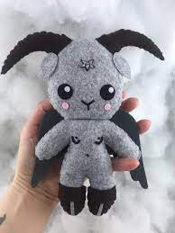 Baphomet Plush Kawaii Felt Doll Felt Toys Kawaii Felt Felt Dolls
