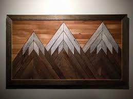 Reclaimed Wood Wall Art Mountain Scene Vancouver B C By Danny Etsy Reclaimed Wood Wall Art Wood Wall Art Wooden Wall Art