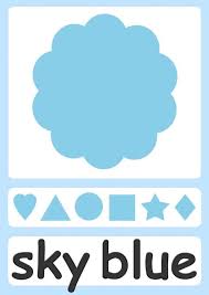 Color Flashcards Sky Blue Flashcards For Kids Printable Flash Cards Color Flashcards