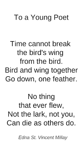 Edna St Vincent Millay Not One Thing That Ever Flew Not The Lark Not You Can Die As Others Do Harlem Poem Edna Words