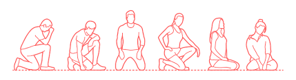 Welcome to a tutorial on how to draw anatomy from the side, its really confusing at first but it gets easier! People Kneeling Combination Dimensions Drawings Dimensions Com