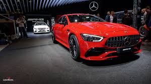 Mercedes Amg Gt 43 Coupe 4 Portes En Photos Au Mondial De L Auto Mercedes Mercedes Amg Auto