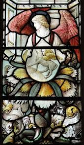 All Saints Church Evesham Worcestershire North Aisle West Window By Shrigley And Hunt 1908 Stained Glass Angel Stained Glass Windows Stained Glass Church