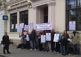 Alpha bank london headquarters is in 85 king william street, london, united kingdom, london. Protest Outside Alpha Bank London Cyprus Property News