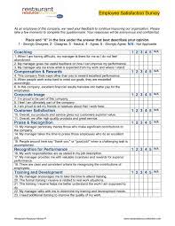 This study explored multiple facets of communication and job satisfaction in a university foodservice setting using the communication satisfaction questionnaire and the abridged job. Employee Satisfaction Survey In Word And Pdf Formats
