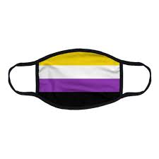 The nonbinary pride flag was created by 17 year old kye rowan in february of 2014 when a call was put out by several members of their community for a flag that could represent nonbinary folk who did not feel that the genderqueer flag represented them. Non Binary Pride Flag Flat Face Mask Lookhuman