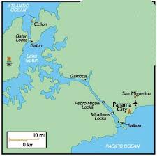 Panama Canal Map Panama Canal Panama City Panama Panama