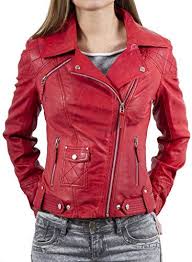 Skinoutfit Womens Stylish Slimfit Lambskin Motorcycle Biker Leather Jacket Wj 127 Red Xl Click On The Leather Jackets Women Jackets For Women Leather Jacket