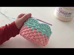 Suslu Sepet Yapimi Cesto De Fios Croche Fio De Malha Tijela De Croche