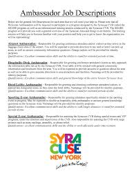 10 Brand Ambassador Job Description For Resume Brand Ambassador Jobs Resume Skills Job Resume Template