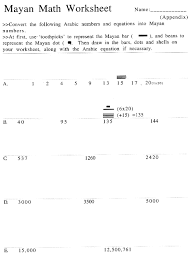 Mayan Math Page Rainforest Maths Math Worksheet Worksheets For Kids
