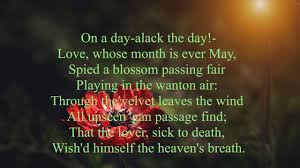 The Blossom By William Shakespeare William Shakespeare Great Poems Shakespeare