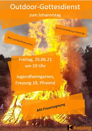 Besondere verbreitung genießt dabei das anzünden eines johannisfeuers, was meist in der johannisnacht geschieht. Outdoor Gottesdienst Zum Johannistag