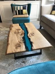 Scottish Oak Resin River Coffee Table On Black Powder Coated Legs Coffee Table Coffee Table Redo Oak Coffee Table