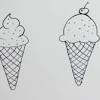 All you have to do is draw a cone, which is a flat or round top, and a bottom triangle with the point facing down. 1