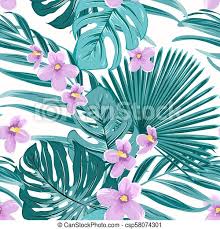 Those with palmate leaves or pinnate leaves. Exotic Tropical Floral Greenery Seamless Pattern Texture Green Jungle Palm Tree Mostera Coconut Leaves Violet Purple Canstock