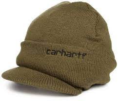 Carhartt Men S Knit Hat With Visor Knit Hat For Men Mens Beanie Hats Mens Knit Beanie