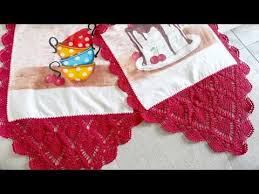 Caminho De Mesa De Tecido Com Barrado De Croche Barrado Com Abacaxi Youtube Crochet Designs Crochet Needlework