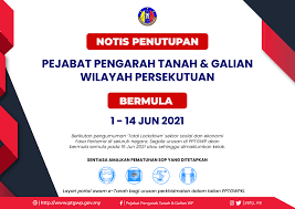 Pejabat pengarah tanah dan galian wilayah persekutuan ( tulisan jawi: Pejabat Pengarah Tanah Galian Wp Notis Penutupan Pejabat Pengarah Tanah Dan Galian Wilayah Persekutuan Pptg Wp Adalah Dimaklumkan Bahawa Pejabat Pengarah Tanah Dan Galian Wilayah Persekutuan Pptgwp Ditutup Sepanjang Tempoh