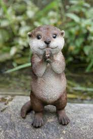 New Baby Otter Praying Adorable Cute Figurine Statue Home Garden Otters Cute Baby Otters Cute Baby Animals