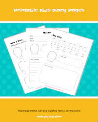 Make Keeping A Diary Fun With This Printable Kids Diary Pages Kids Diary Printables Kids Business For Kids