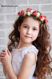 Flower Wreath Hairstyles For Flower Girls Flower Girl Hairstyles Flowers In Hair Girl Hairstyles