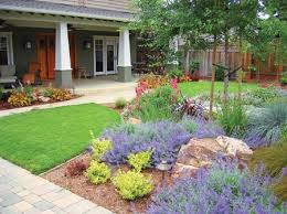 Backyard In Front Of Beds Small Front Yard Landscaping Xeriscape Landscaping Front Yard Landscaping