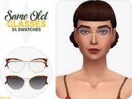 They also come in a sunglasses version. The Sims Resource Same Old Glasses