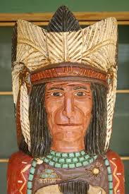 Cigar Store Wooden Indian by Frank Gallagher 5 Foot Red Coat Chief 0600