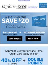 The blaze mastercard is an unsecured credit card designed specifically for people working toward building their credit. Brylane Home Sign Up Today Get Free Ship An Extra 40 Off Milled