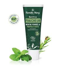 Maybe you would like to learn more about one of these? Dentifrice Fraicheur Bio Menthe Poivree Et Propolis Verte 1 Tube Famille Mary